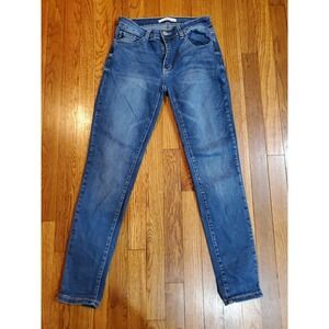 KanCan Mid Rise Skinny Jeans Dark Acid Wash Stretch Denim KC11214CHD Womens 9/28